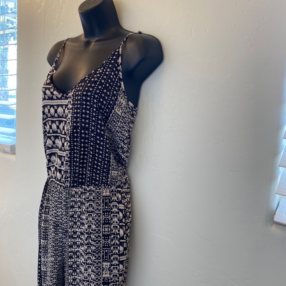 Black & Cream Romper retro pattern Size XS - Picture 3 of 6